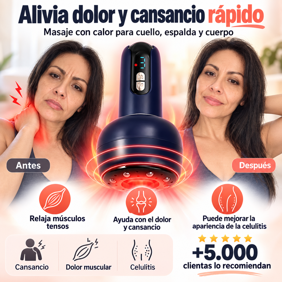 Masajeador Corporal con Succión – Piernas Más Livianas y Piel Más Suave