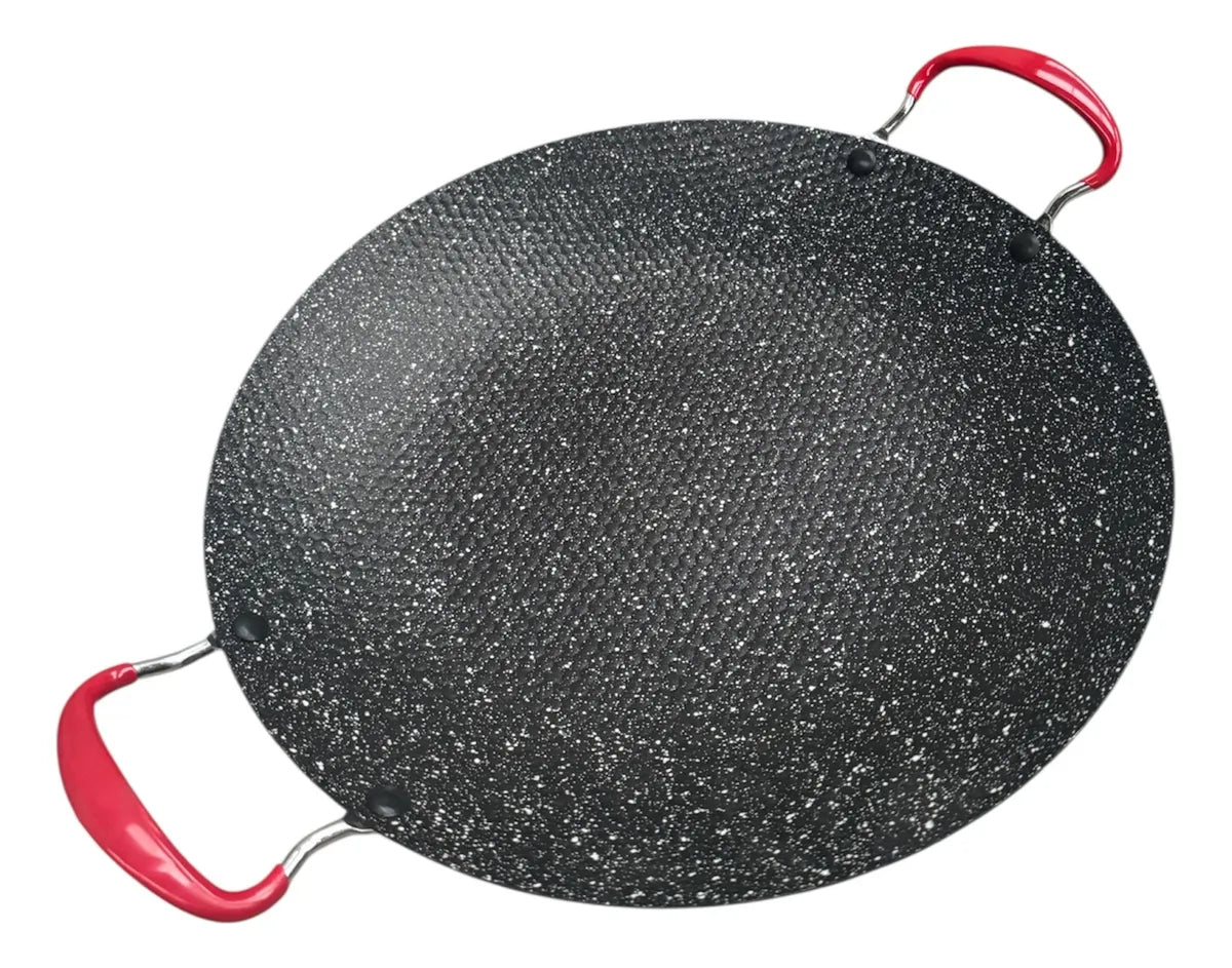 Plancha de Hierro Antiadherente 38 cm: Cocina sin aceite, sin tóxicos y con el sabor de siempre + Paga al Recibir🎁