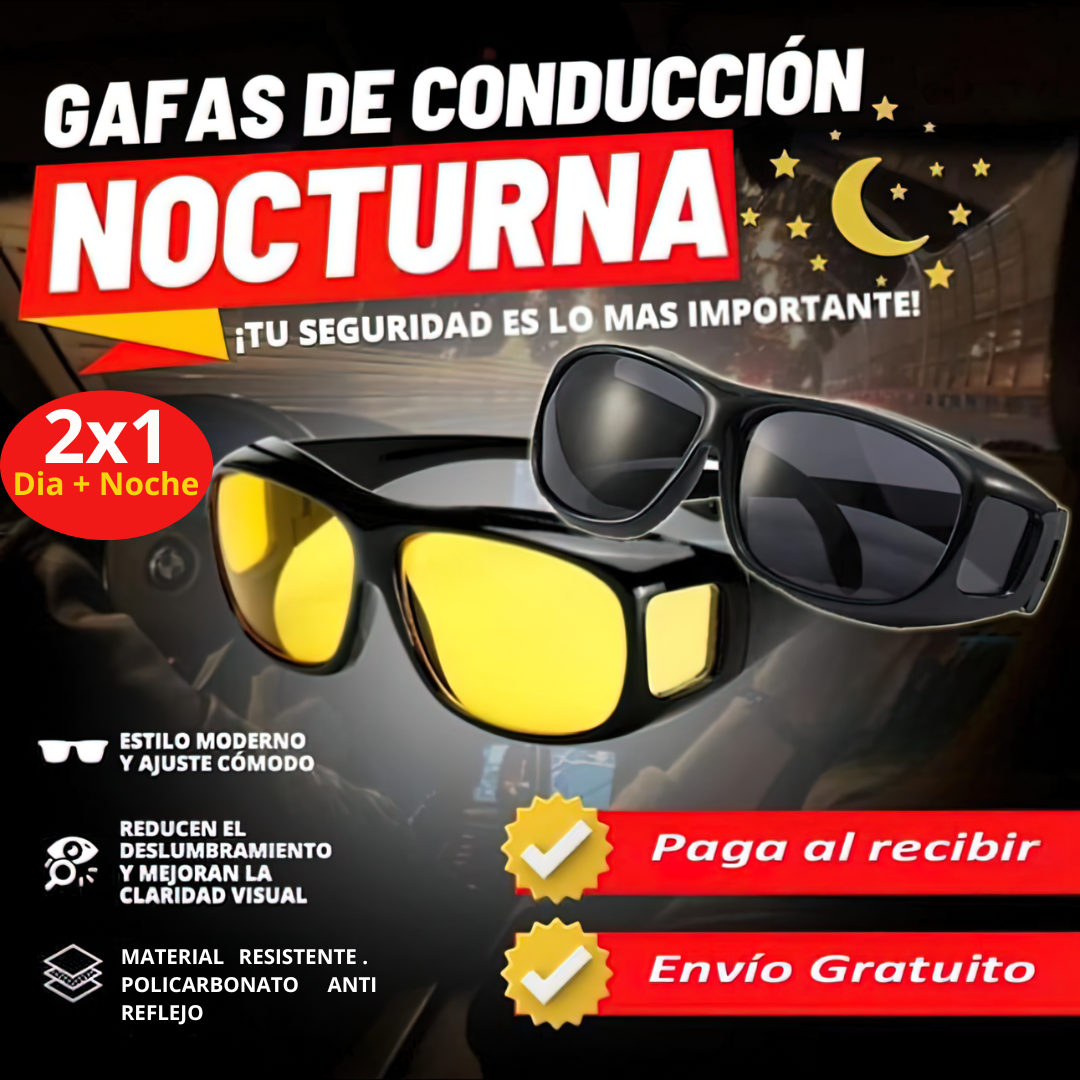 2x1 Gafas HD Polarizadas para conducir de Dia y Noche DinessaStore