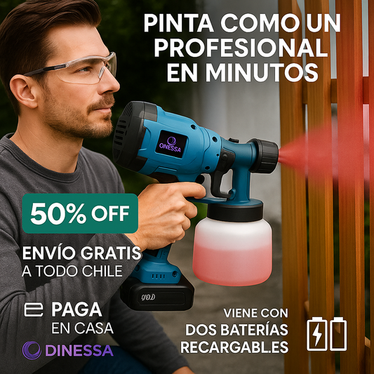 Pulverizadora de Pintura Inalámbrica Tasbel™ | Pinta Fácil + 2 Baterías de Regalo