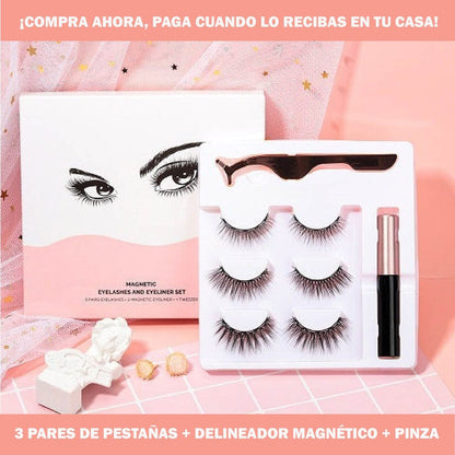 ☀️KIT PESTAÑAS MAGNÉTICAS REUTILIZABLES GLAMLASH™️
