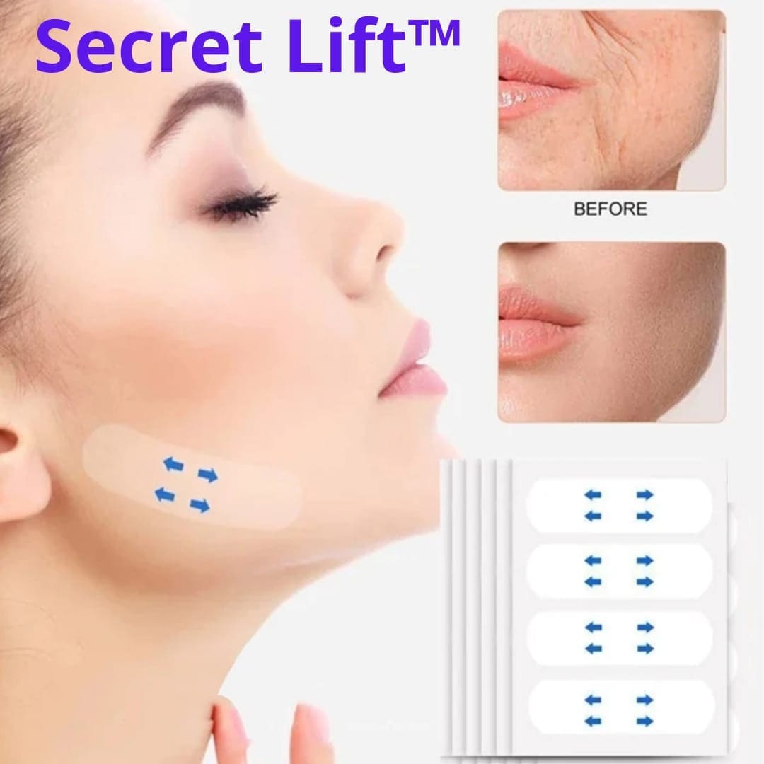 Secret Lift™️ Parches Invisibles Estiramiento Facial- Adelgaza tu Rostro y Elimina las arrugas + Paga al Recibir🎁