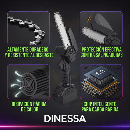 Mini Motosierra Tasbel™ 6" – Poda Fácil + 2 Baterías de Regalo