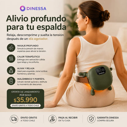 Masajeador Manitos™ Profesional | Alivia Cuello, Espalda, Hombros y Piernas | Calor Terapéutico | Paga al Recibir