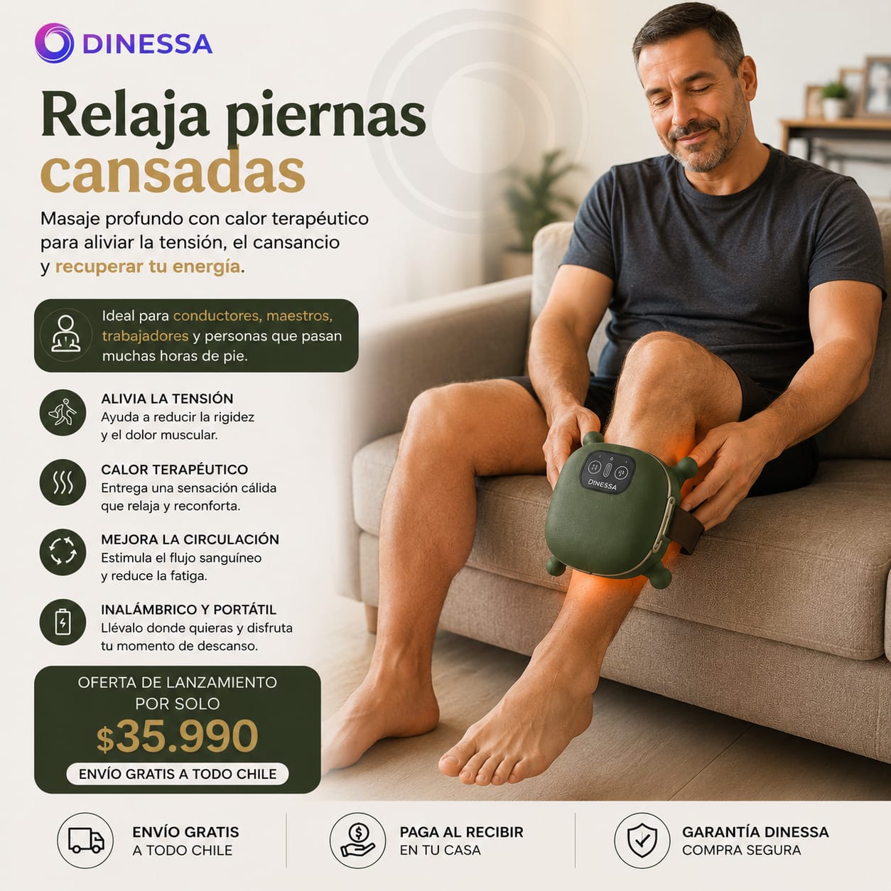 Masajeador Corporal Relajante Manitos™ | Cuello, Hombros, Espalda y Piernas