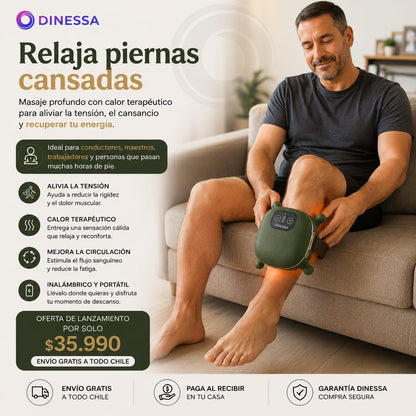Masajeador Manitos™ Profesional | Alivia Cuello, Espalda, Hombros y Piernas | Calor Terapéutico | Paga al Recibir