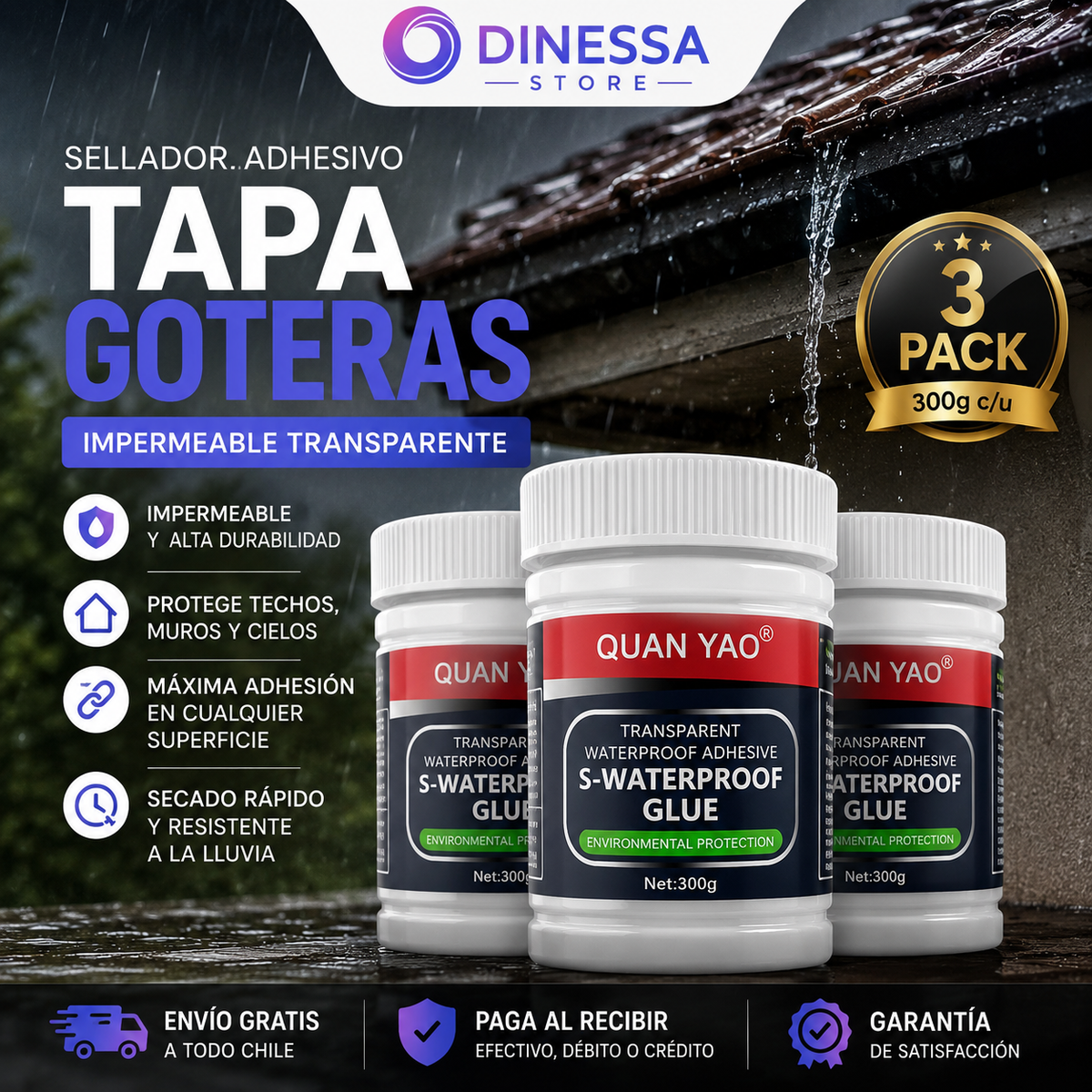 SellaPower™ | Sellador Adhesivo Tapa Goteras