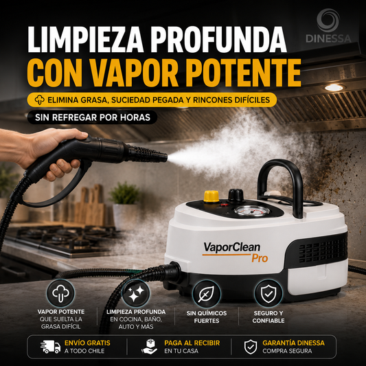 VaporClean Pro™ | Limpiador a Vapor Multiuso para Hogar, Auto y Sillones
