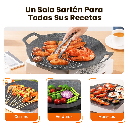 Plancha de Hierro Antiadherente: Cocina sin aceite, sin tóxicos y con el sabor de siempre + Paga al Recibir🎁