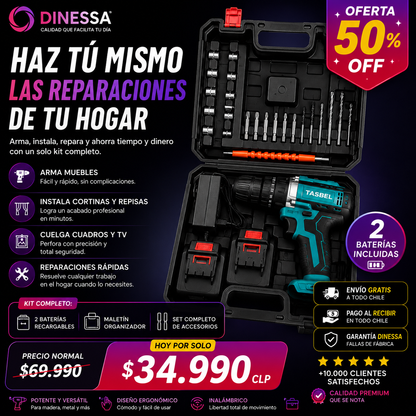 Taladro Inalámbrico — Arregla, instala y realiza reparaciones en tu hogar con facilidad