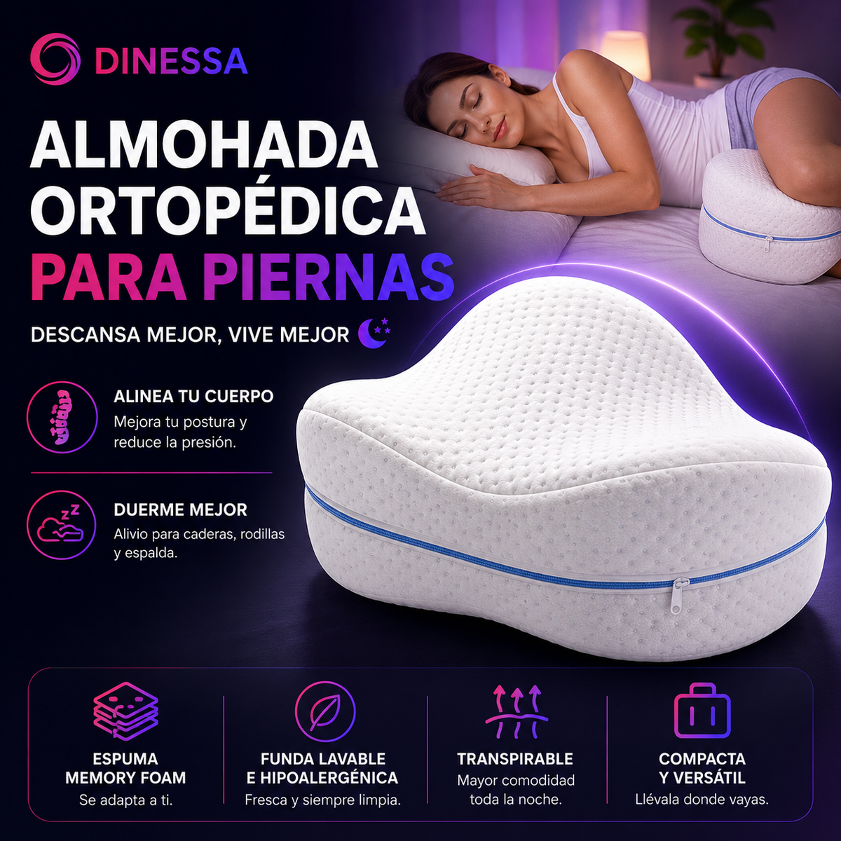 Cojin Almohada Ortopedica Pierna