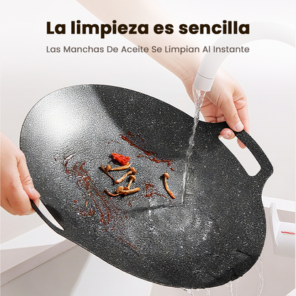 Plancha de Hierro Antiadherente: Cocina sin aceite, sin tóxicos y con el sabor de siempre + Paga al Recibir🎁
